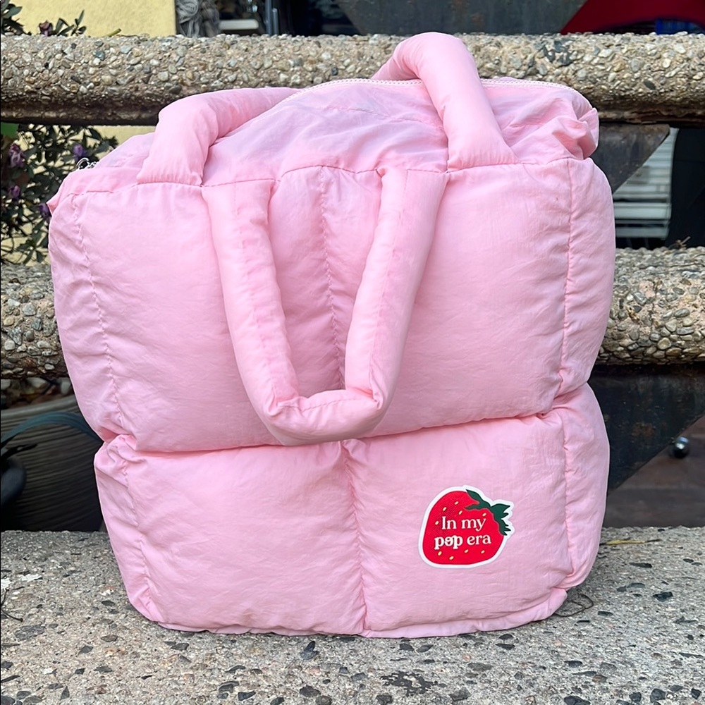 Pink Puffer Tote Bag